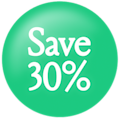 A green gradient badge that says "Save 30%"
